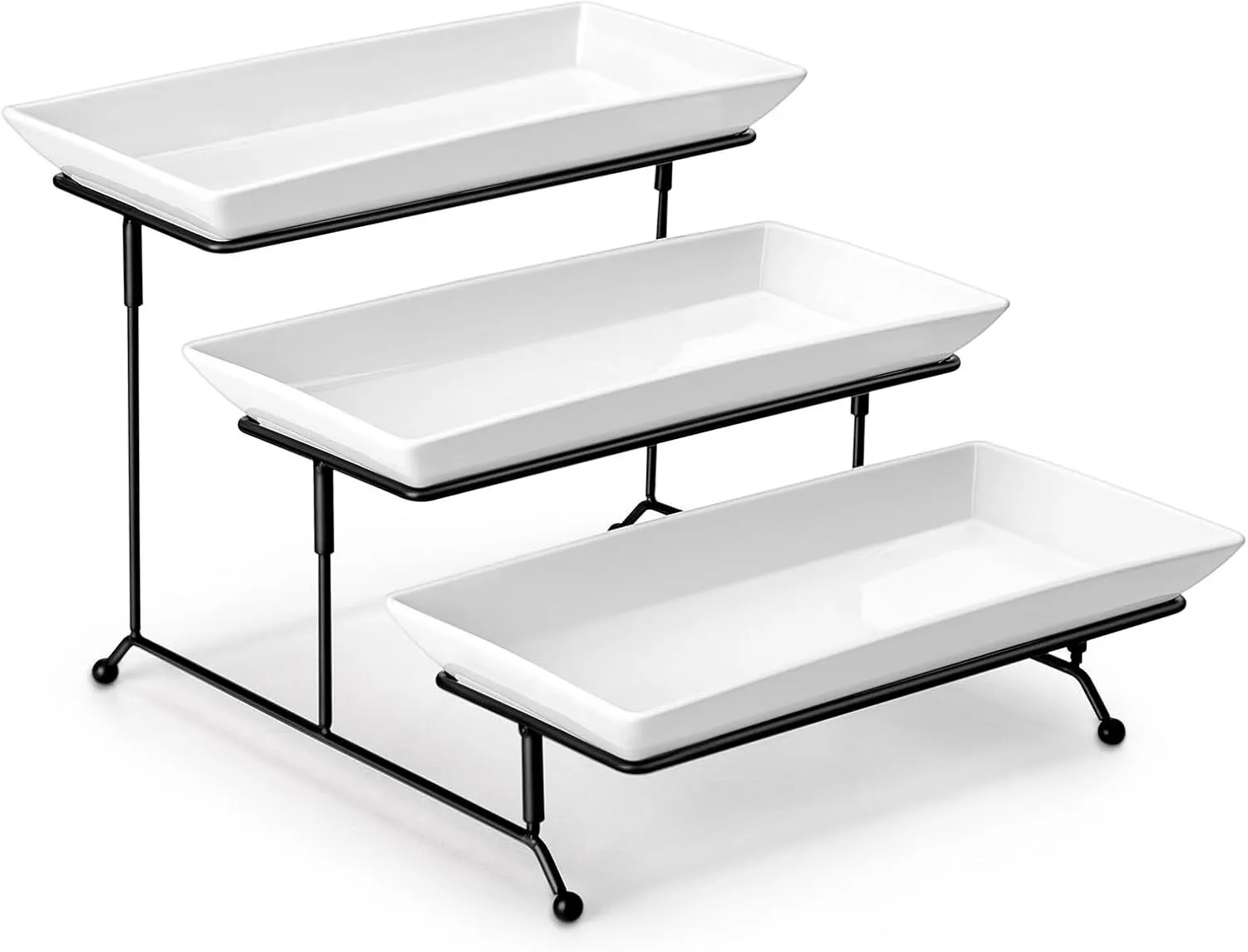 Food Display Tray - White/Black