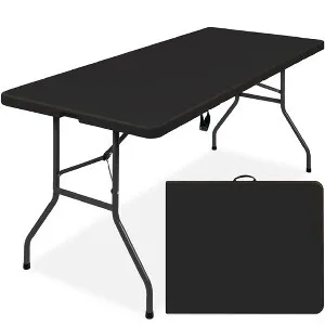 6 ft Folding Table - Black