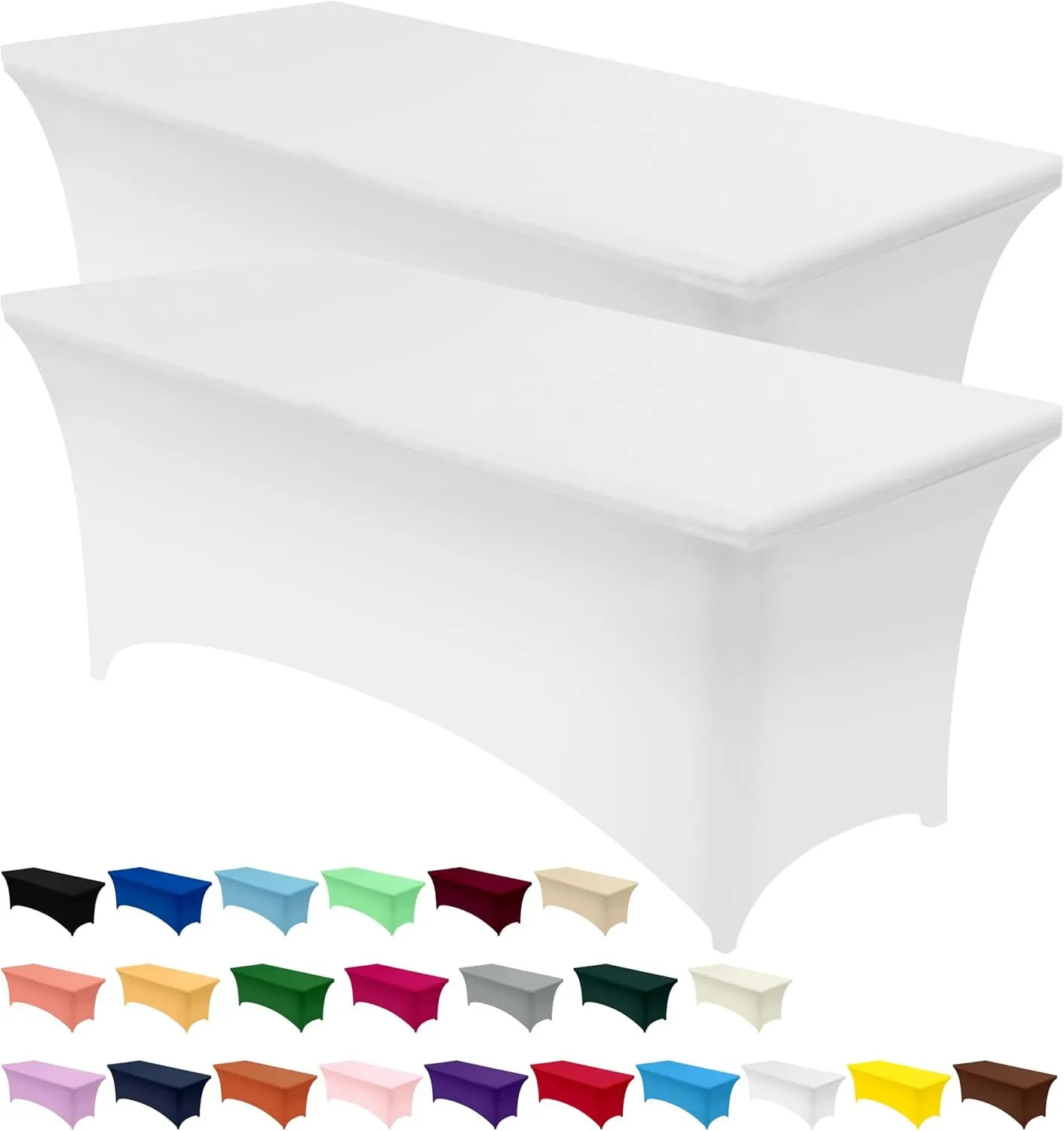 Stretch Trestle Table Cover (White) - 6ft only