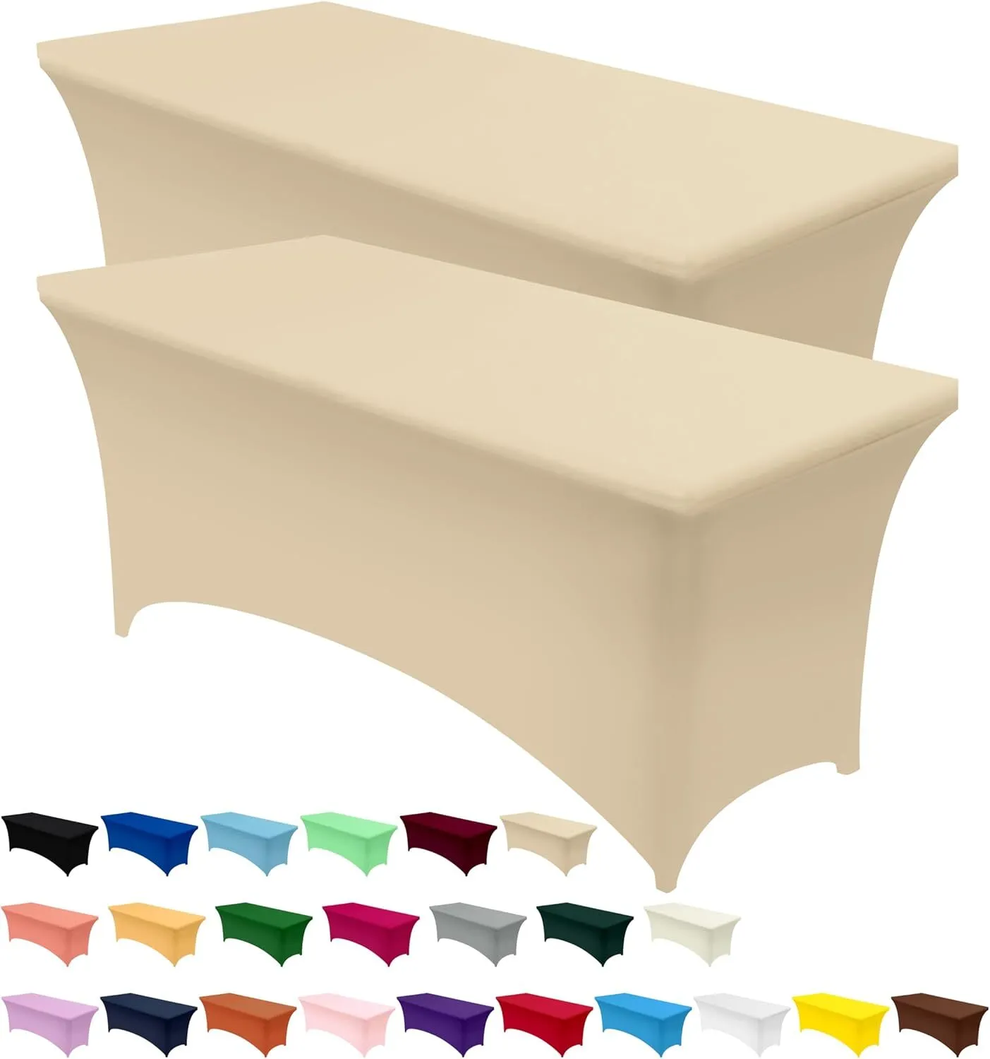 Stretch Trestle Table Cover (Champagne) - 6ft only