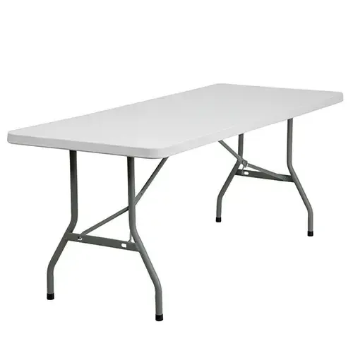 Plastic Trestle Table (6' x 2'6) - Seats 6 - 8