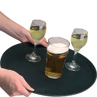Round Anti-Slip Tray (Black) - 11"