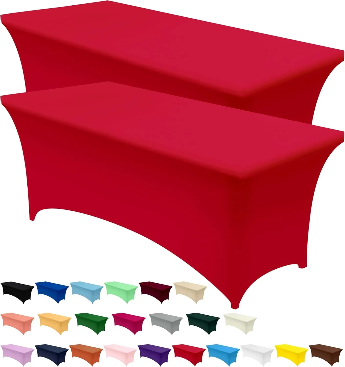 Stretch Trestle Table Cover (Red) - 6ft only