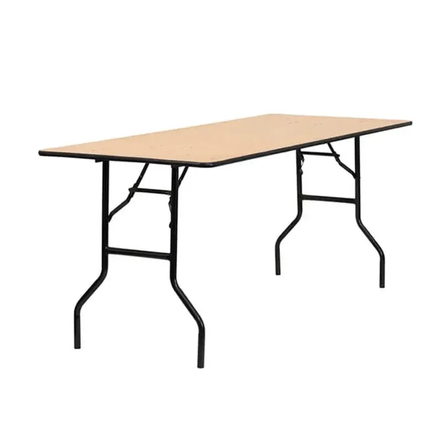 Wooden Trestle Table (8' x 2'6) - Seats 8 - 10