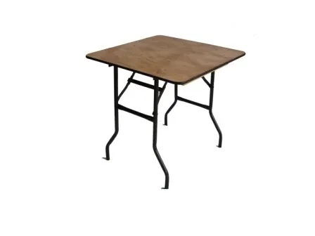 Wooden Trestle Table (2'6 x 2'6) - Seats 2