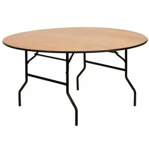 Wooden Round Table (6ft) - Seats 10 - 12