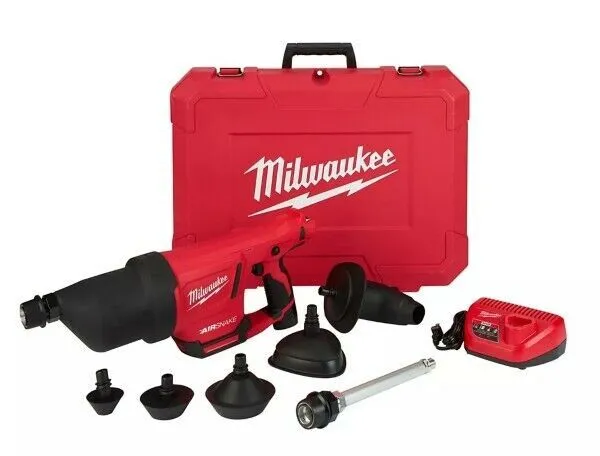 Milwaukee 12V Li-Ion Cordless Drain Cleaning Air Gun KIT