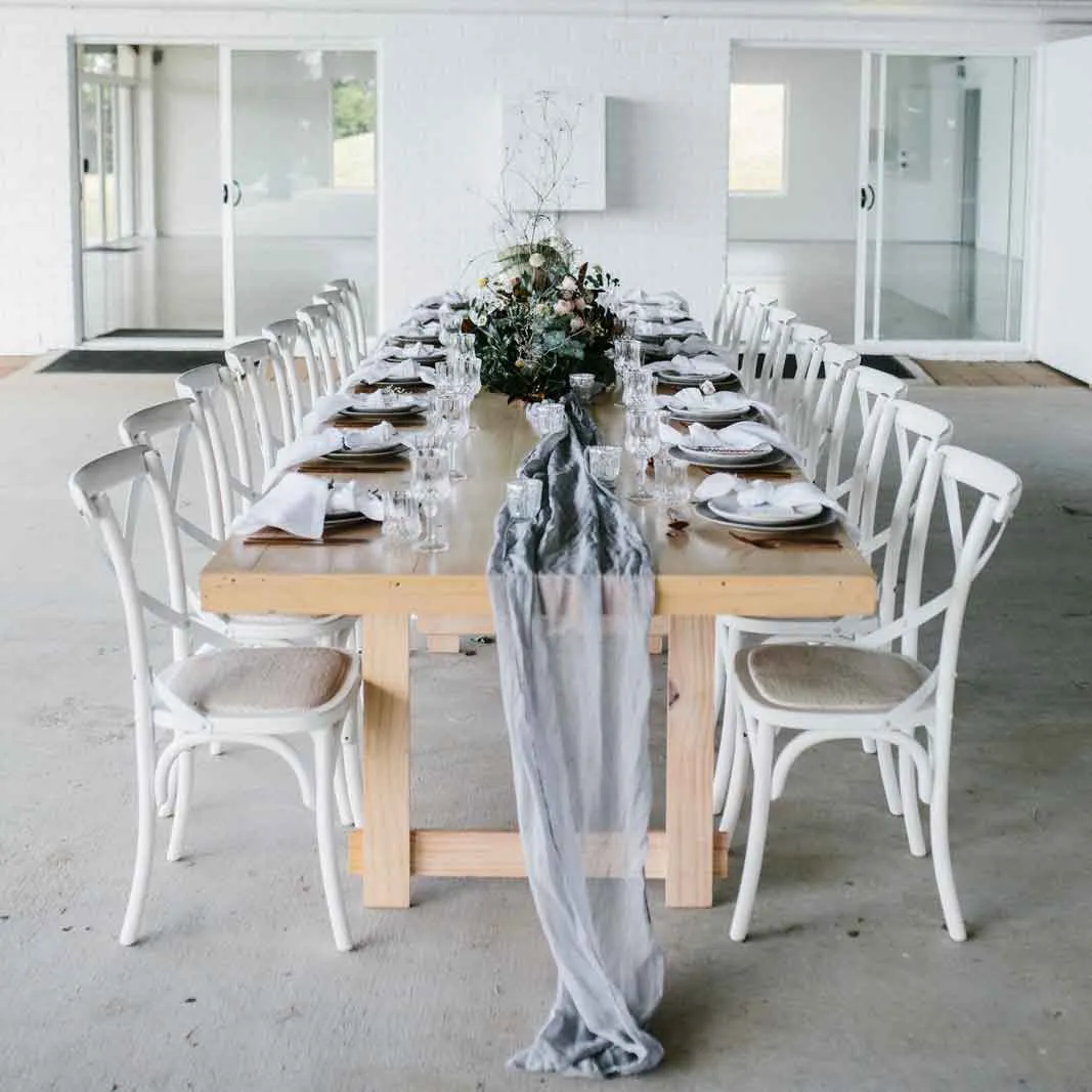 Timber Dining Table - Light Wash