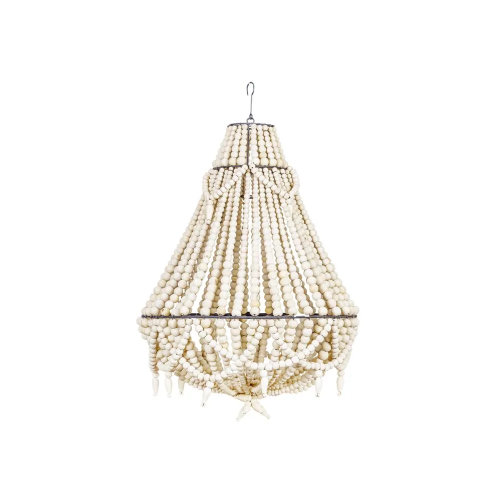 Beaded Chandelier Natural - 60cm Medium
