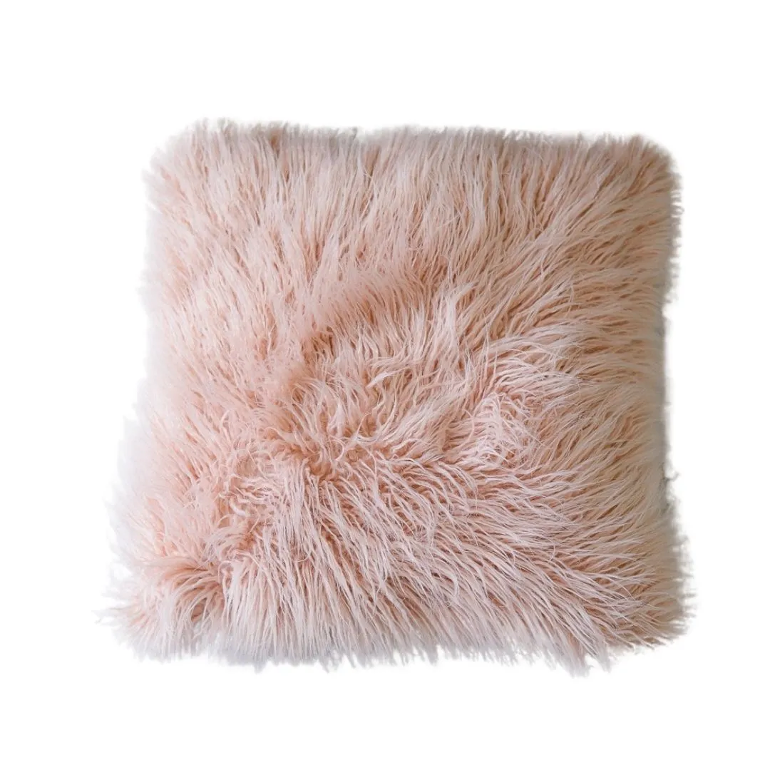 Cushion - Blush Pink Shag