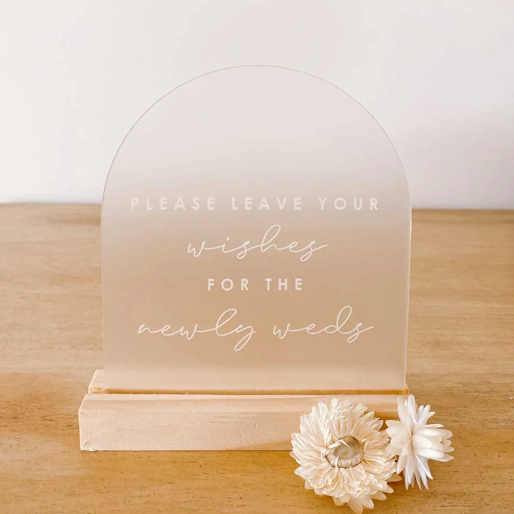 Acrylic Sign 'Wishes'