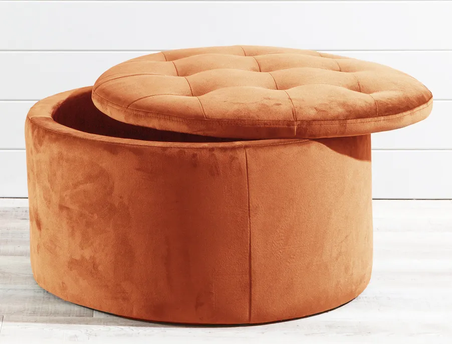 Burnt orange Ottoman