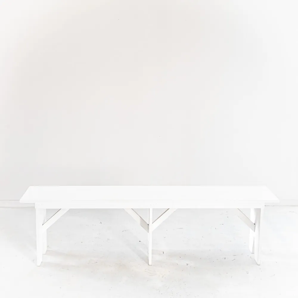 Timber Bench Seat White