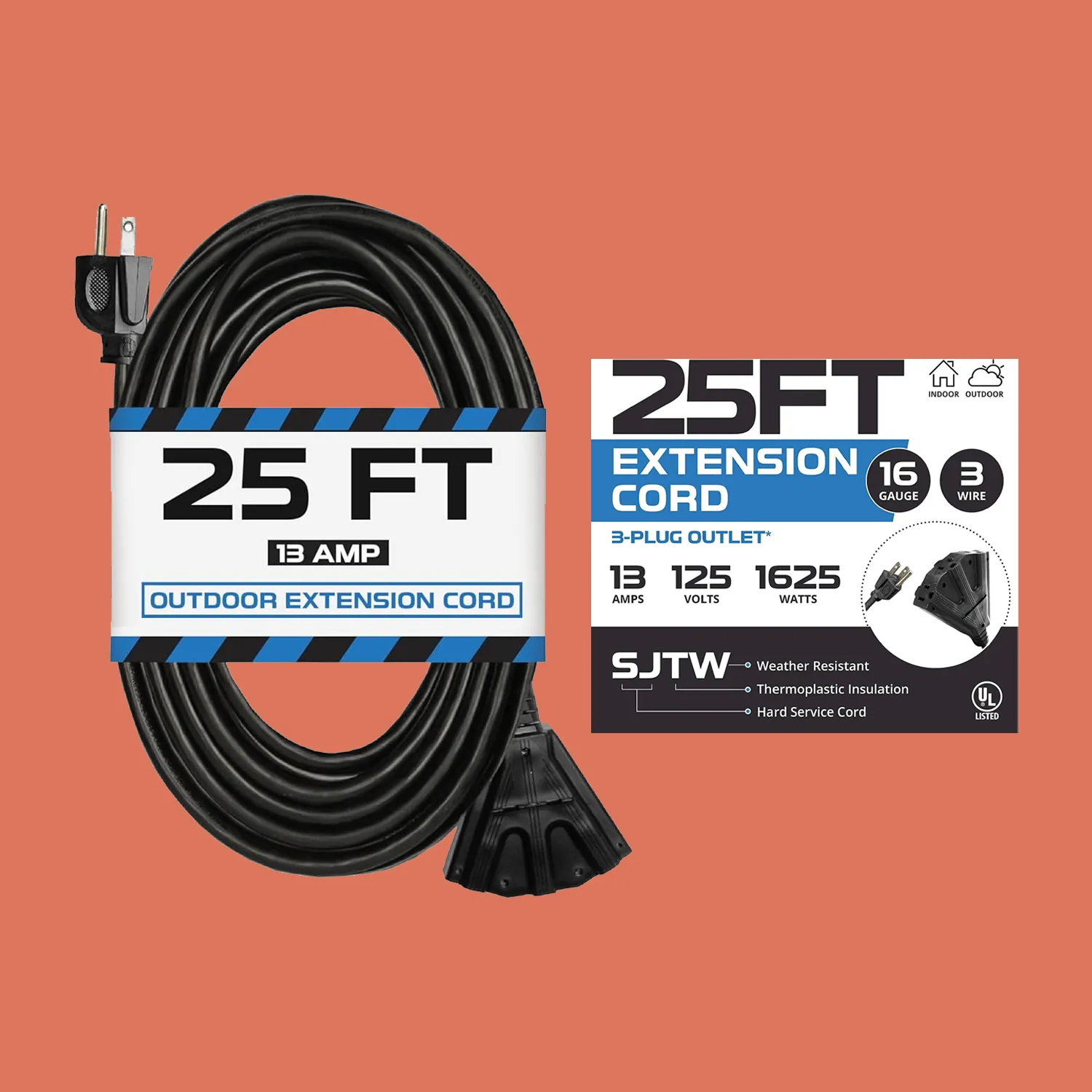 25ft Extension Cord (3 Plug)