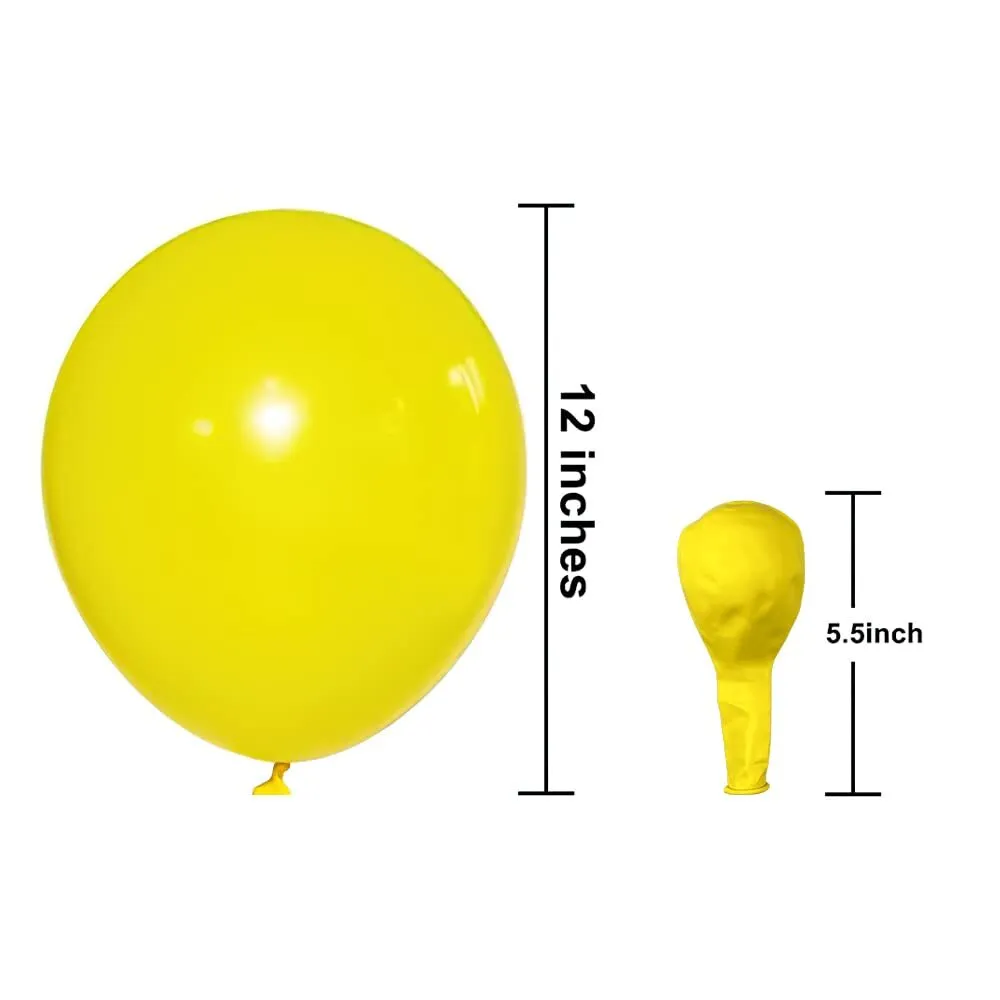 12 Inch Yellow Balloons - Pack of 50