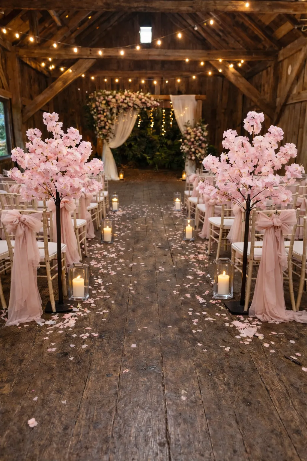 Pink Blossom Trees Hire 150cm