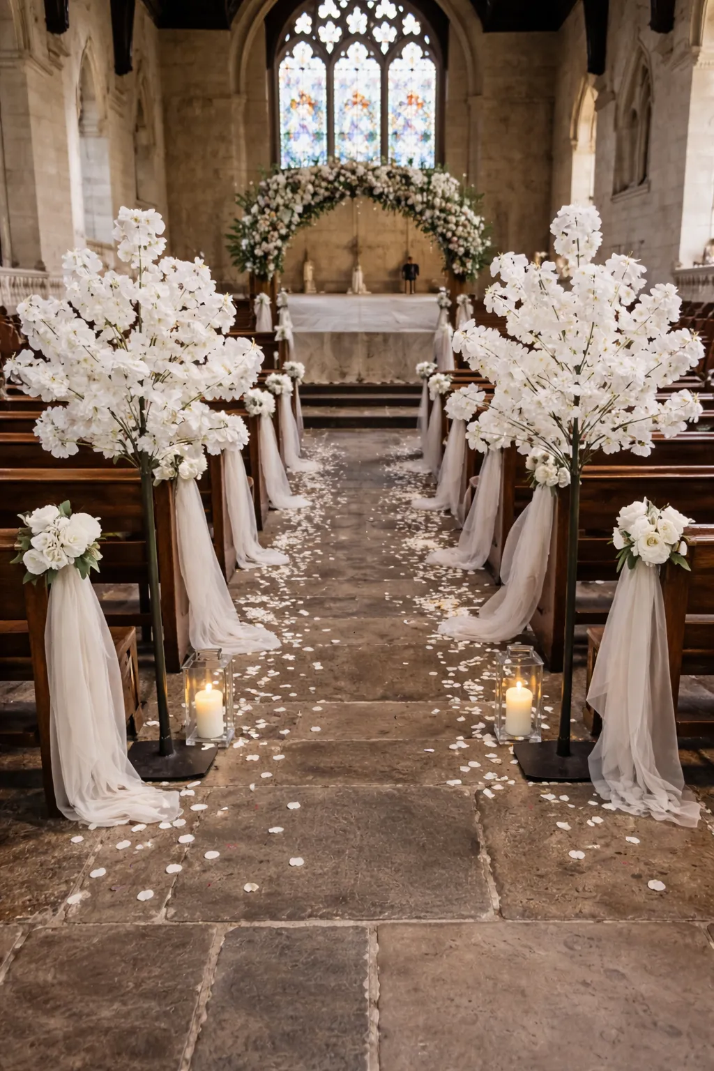 White Blossom Tree Hire 150cm