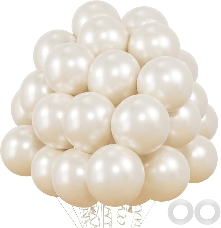 12 Inch Ivory Balloons - Pack of 50