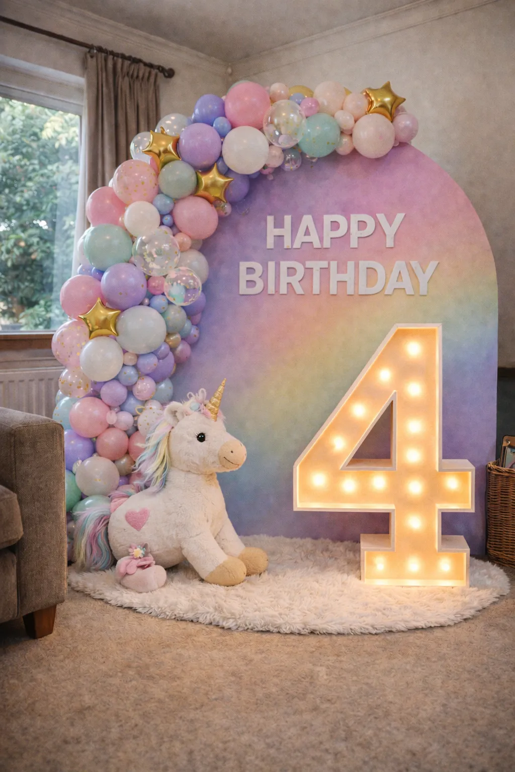 Number 4 – 4FT Light Up Marquee Letter