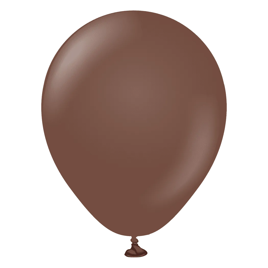 5 Inch Chocolate Brown Balloons - Pack of 50
