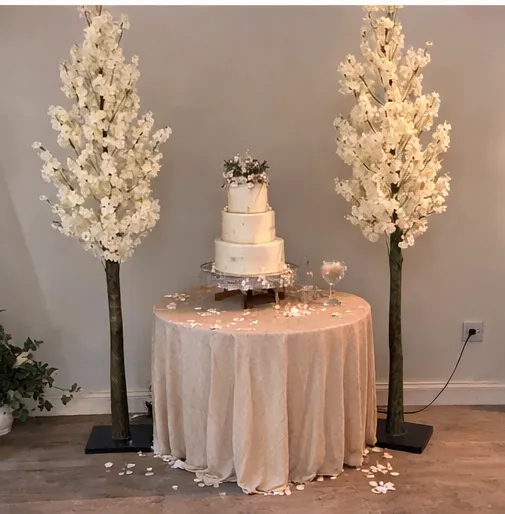 180cm Ivory Artificial Blossom Trees (Pair Hire)