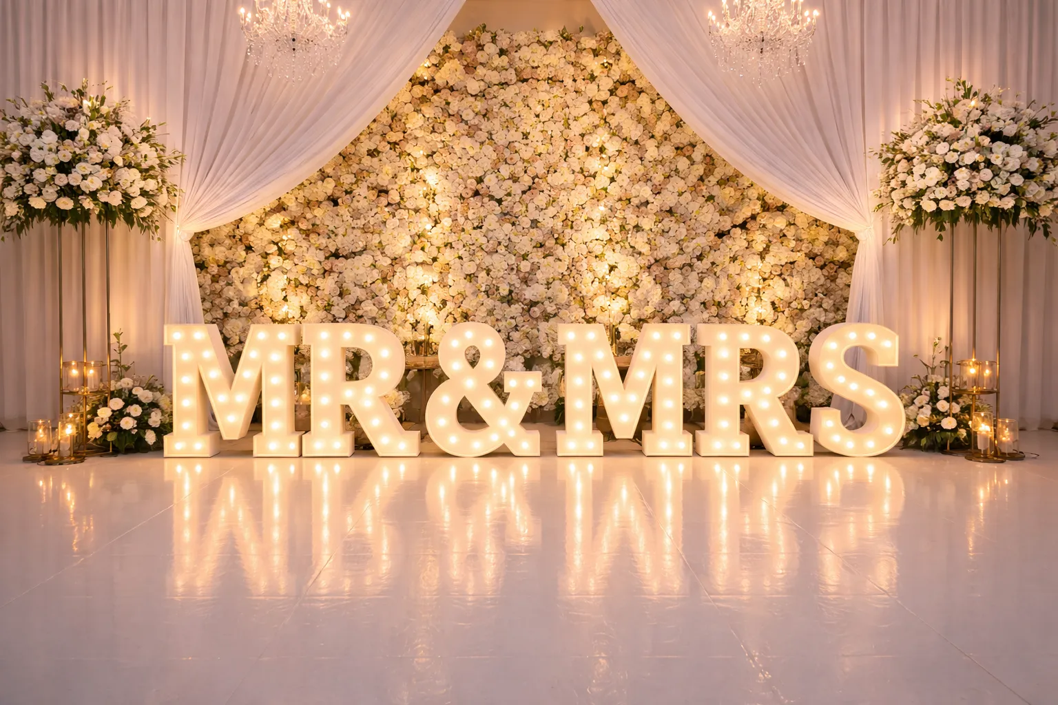 MR & MRS Marquee Letters