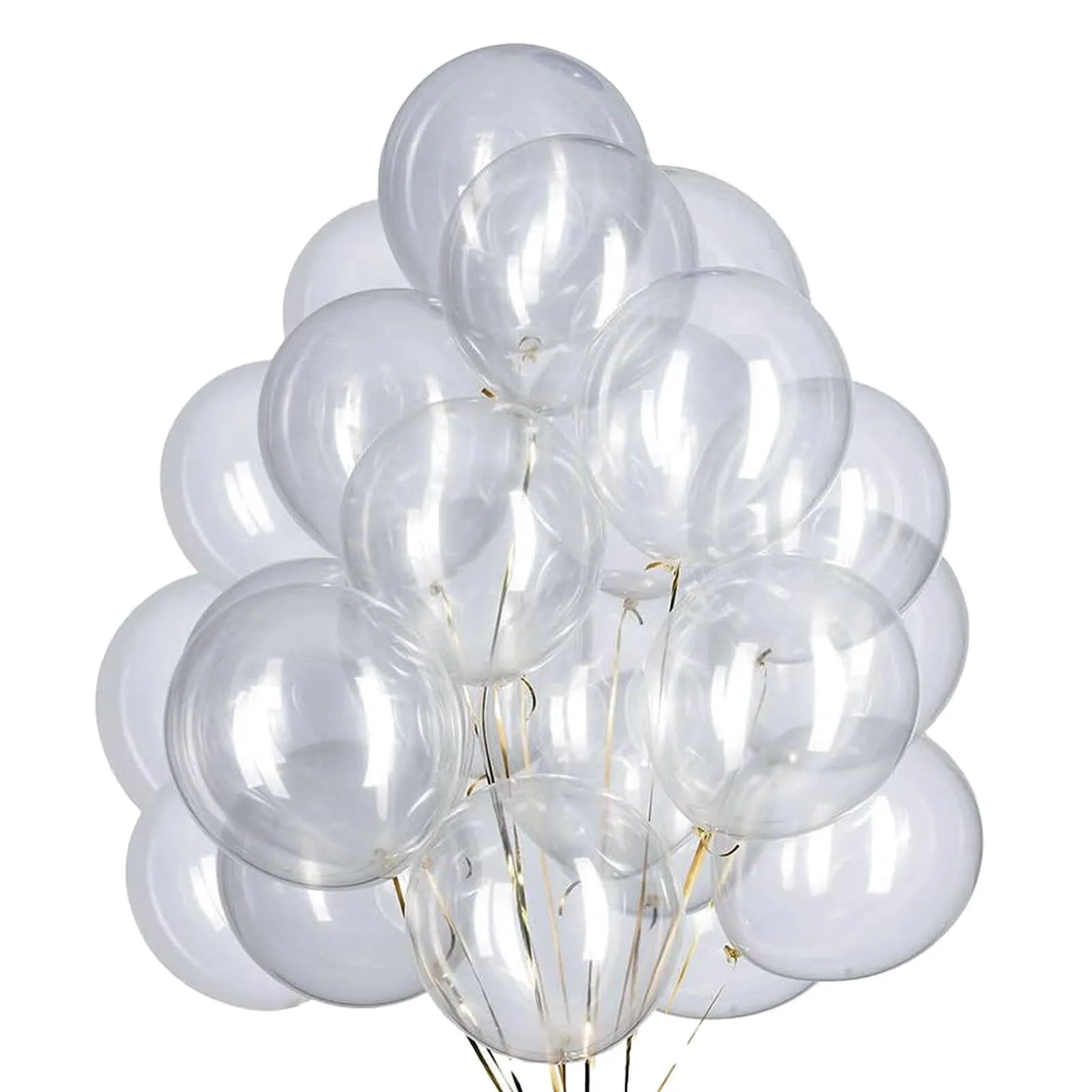 5 Inch Transparent Ballons- Pack of 50