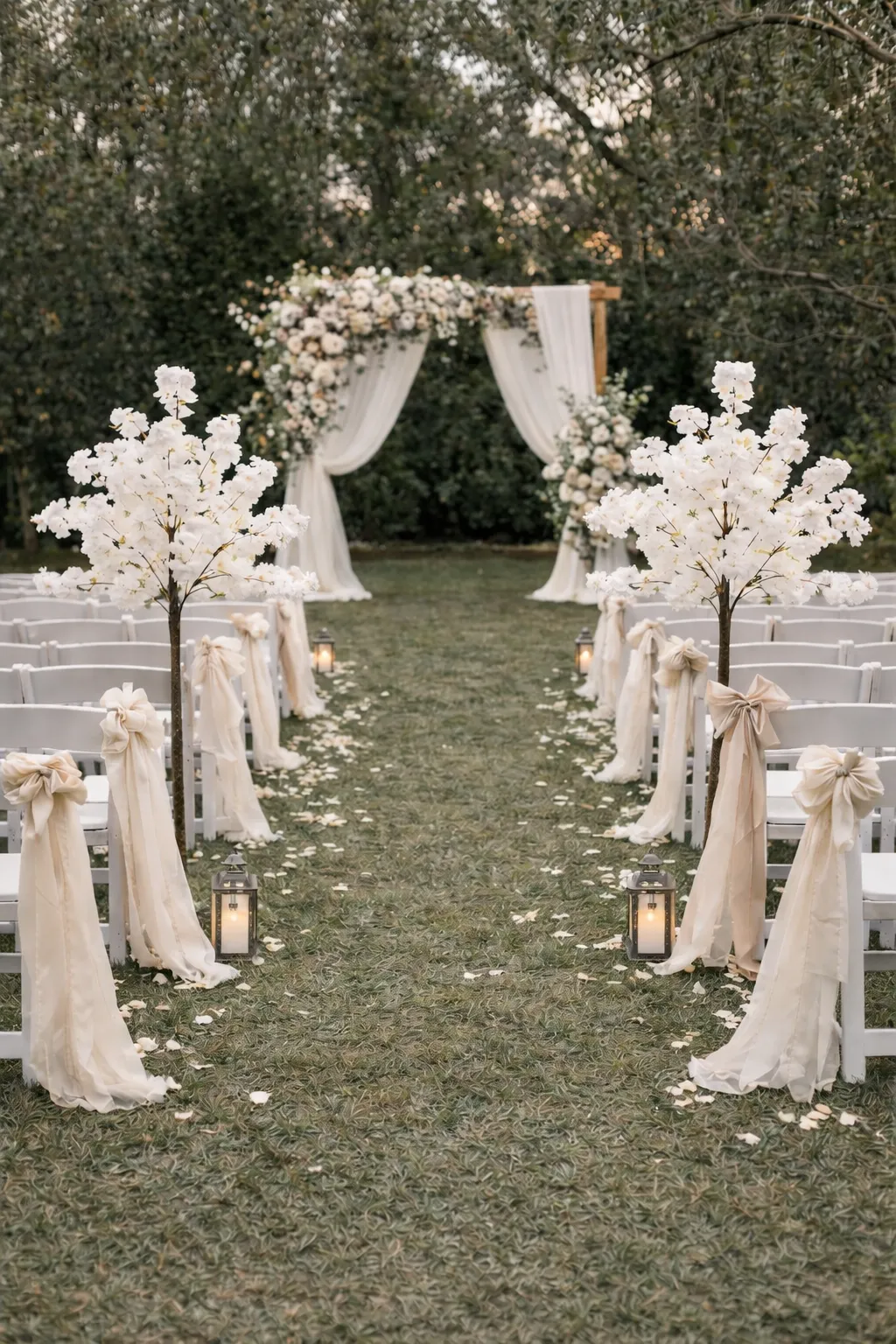 Ivory Blossom Tree Hire 150cm