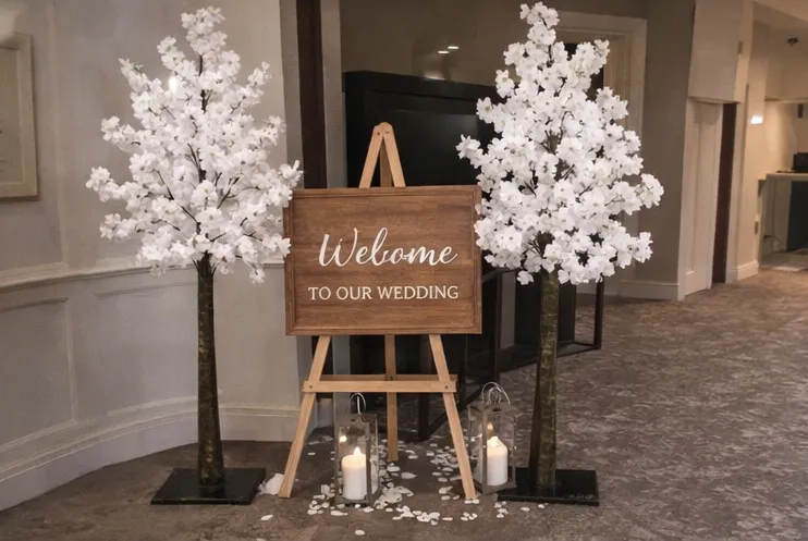 White Artificial Blossom Trees 180cm