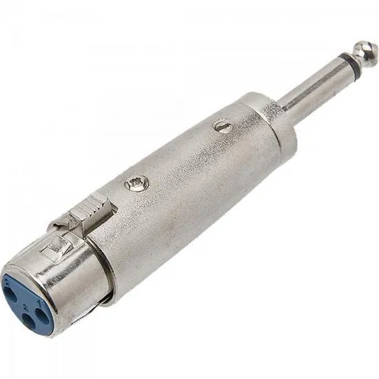 Adaptador XLR (fêmea) para P10 (macho)