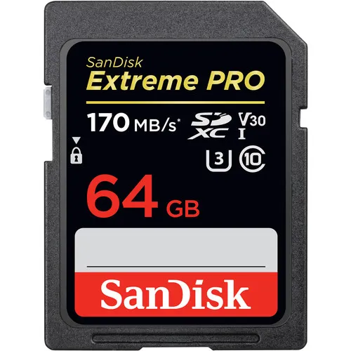 Cartão de memória SD 64GB V30