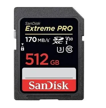 Cartão de Memória SD 512GB V30