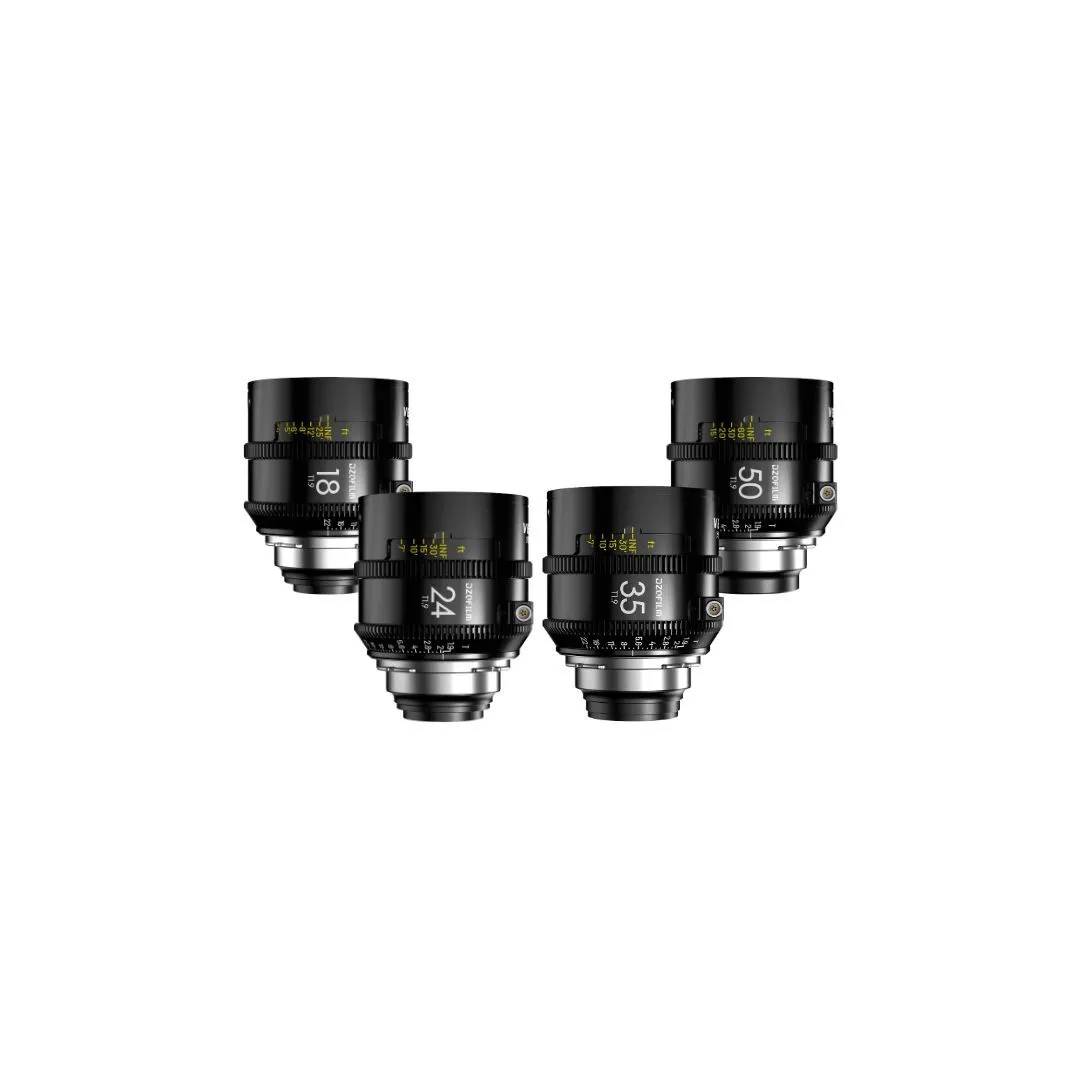 Kit 4 Lentes DZOFilm Vespid Prime II | 18mm, 24mm, 35mm, 50mm (PL)