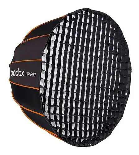 Kit Softbox Parabólico 90cm Bowens GODOX QR-P90 com Colmeia