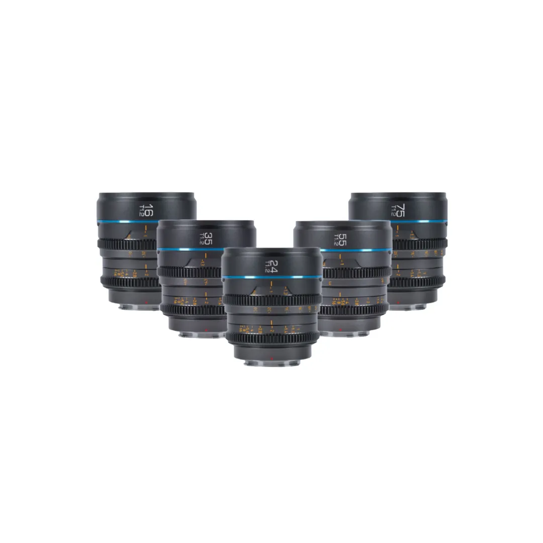Kit 5 Lentes Sirui Night Walker T1.2 I 16mm, 24mm, 35mm, 55mm, 75mm (SONY E)