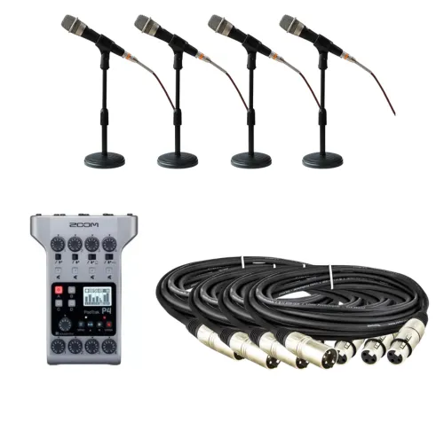 Kit Podcast 4 Mic Shure PG/SM