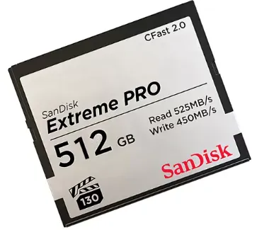 Cartão CFAST 512GB Extreme Pro 2.0
