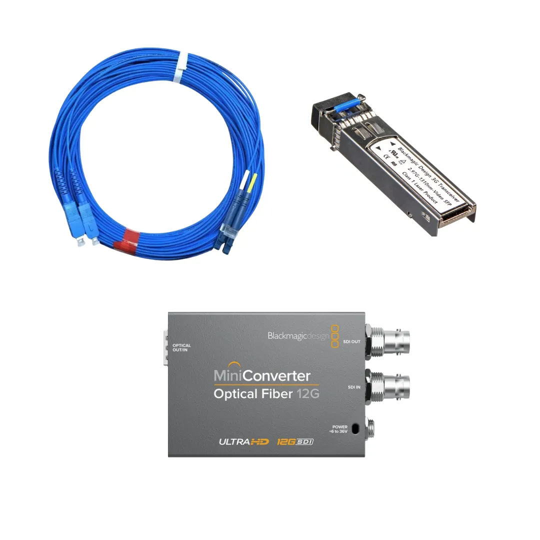 Kit Conversor SDI 12G para Fibra Óptica