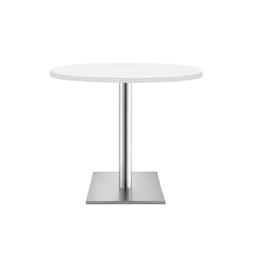 LES Bistro Square Steel Base - White - 80 cm