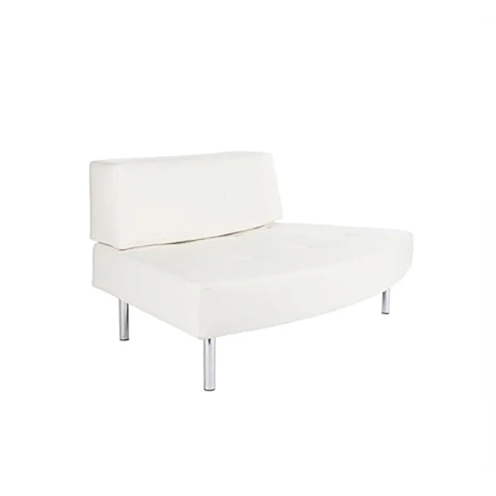 LES Endless Yacht Leather Seat - Curved Backrest / Inner Ring - White