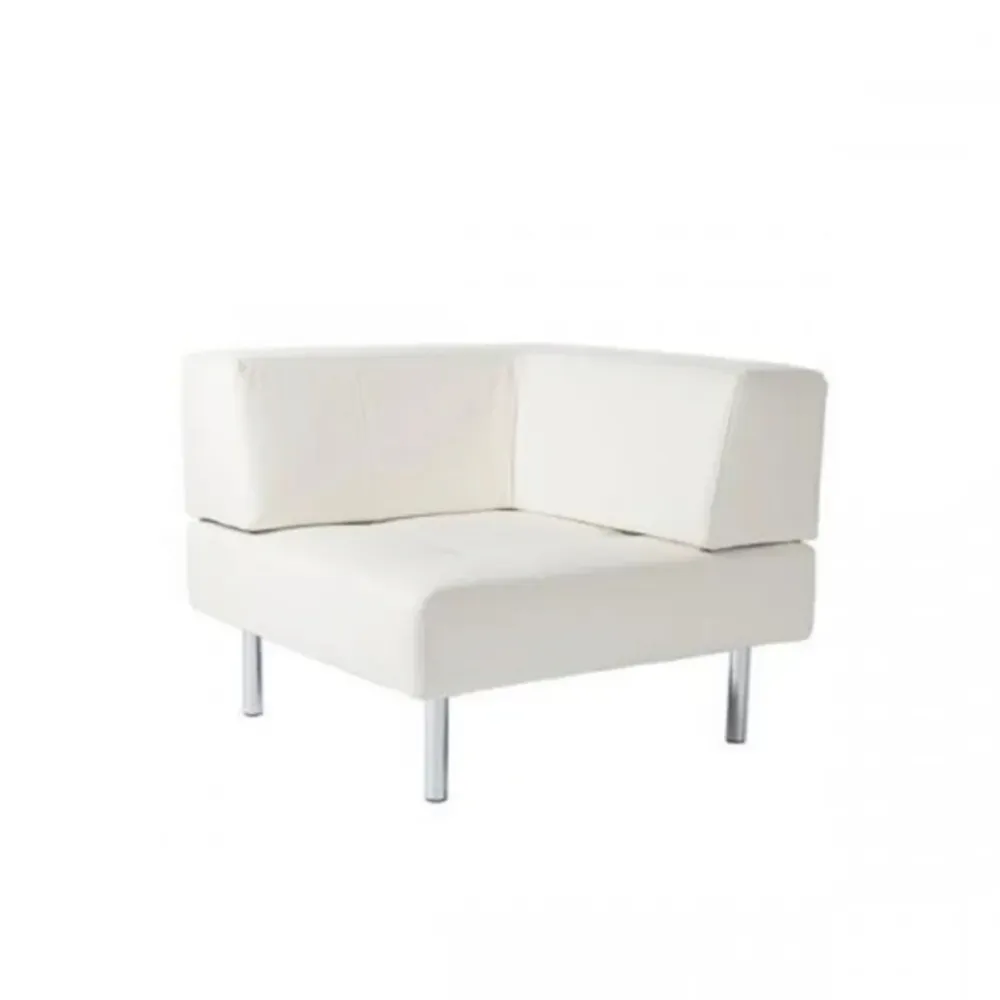 LES Endless Yacht Leather Seat - Square - Corner Backrest - White 