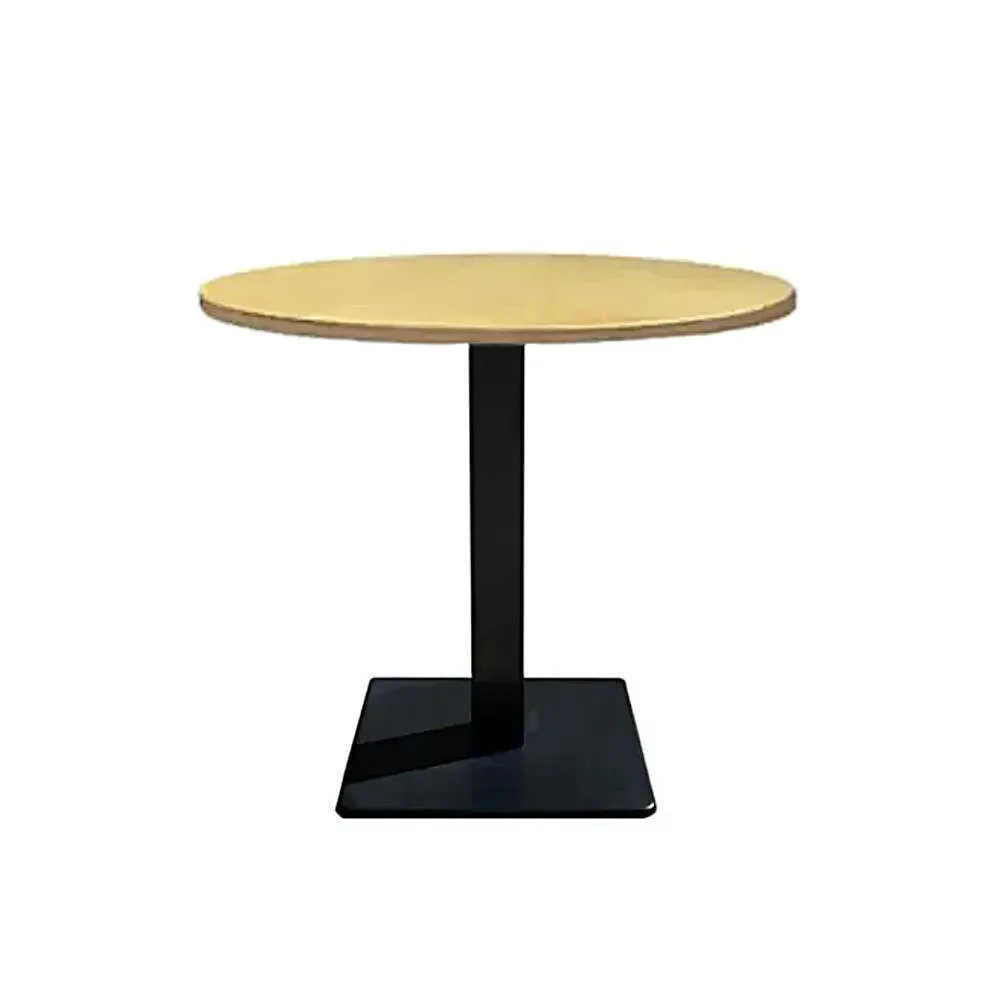LES Bistro Square Black Base - Ashwood - 80 cm