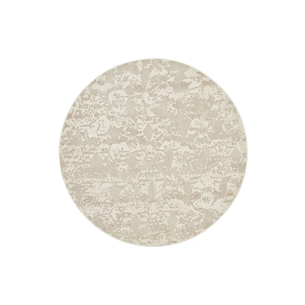 LES Artisan Round Natural Pattern Rug