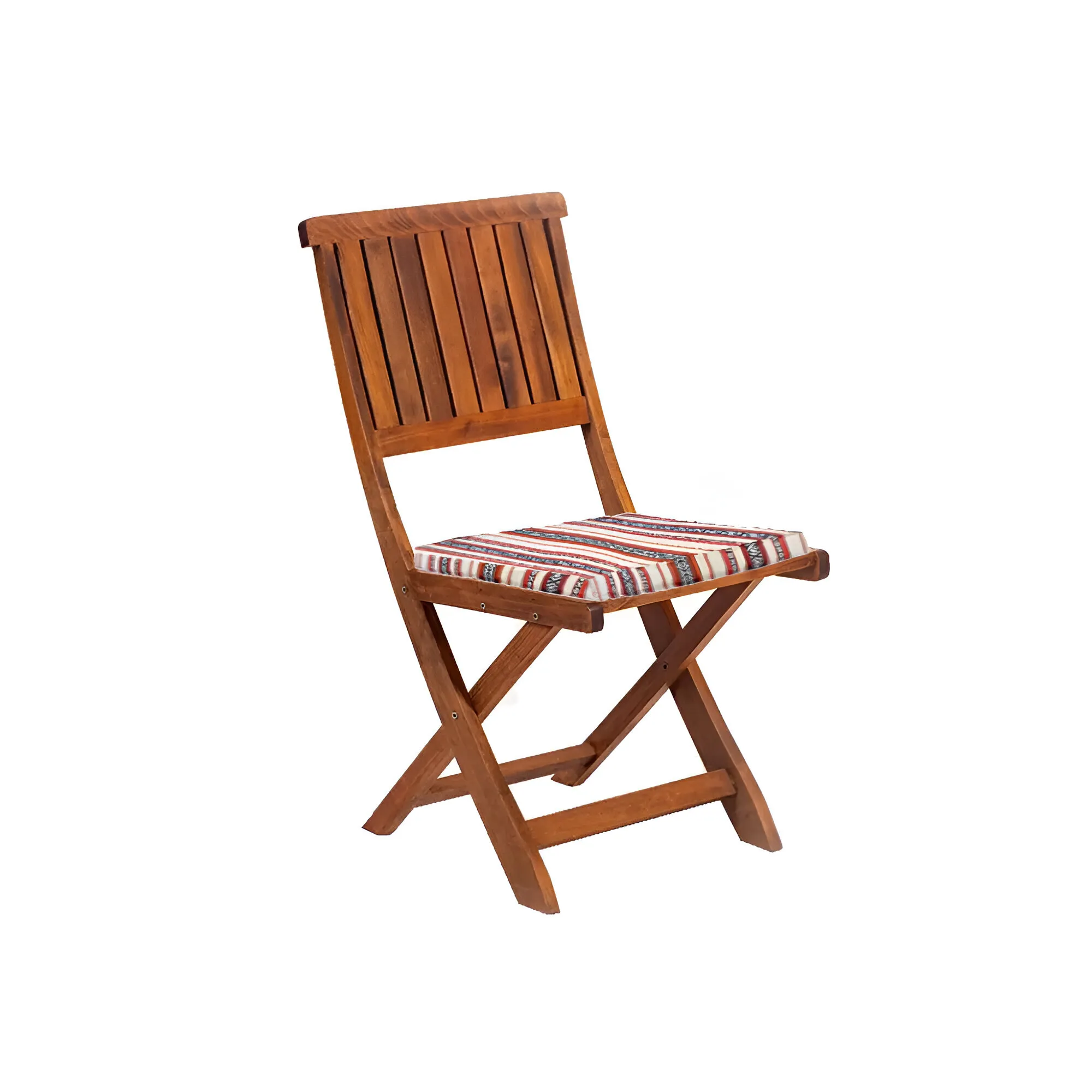 LES Wooden Folding Chair - White Sadu