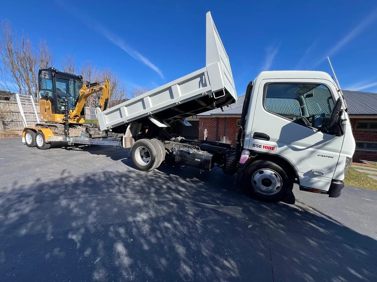 Bundle | CAT 301.8 Next Gen Mini Excavator with Fuso Canter 615 Auto Tip Truck