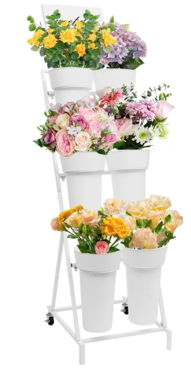 Flower Display Stand with 6 buckets 