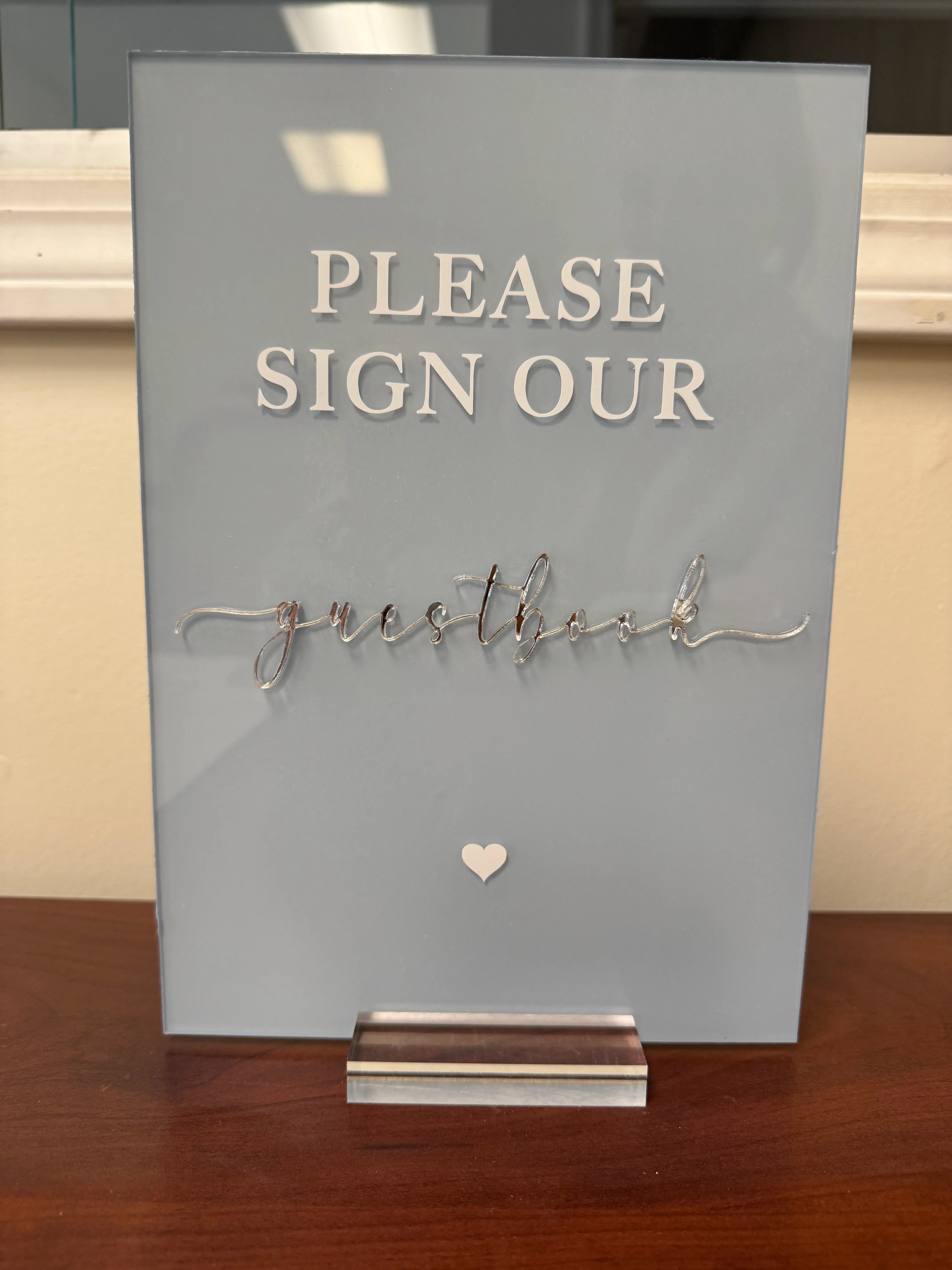 Dusty Blue Please Sign Our Guestbook 