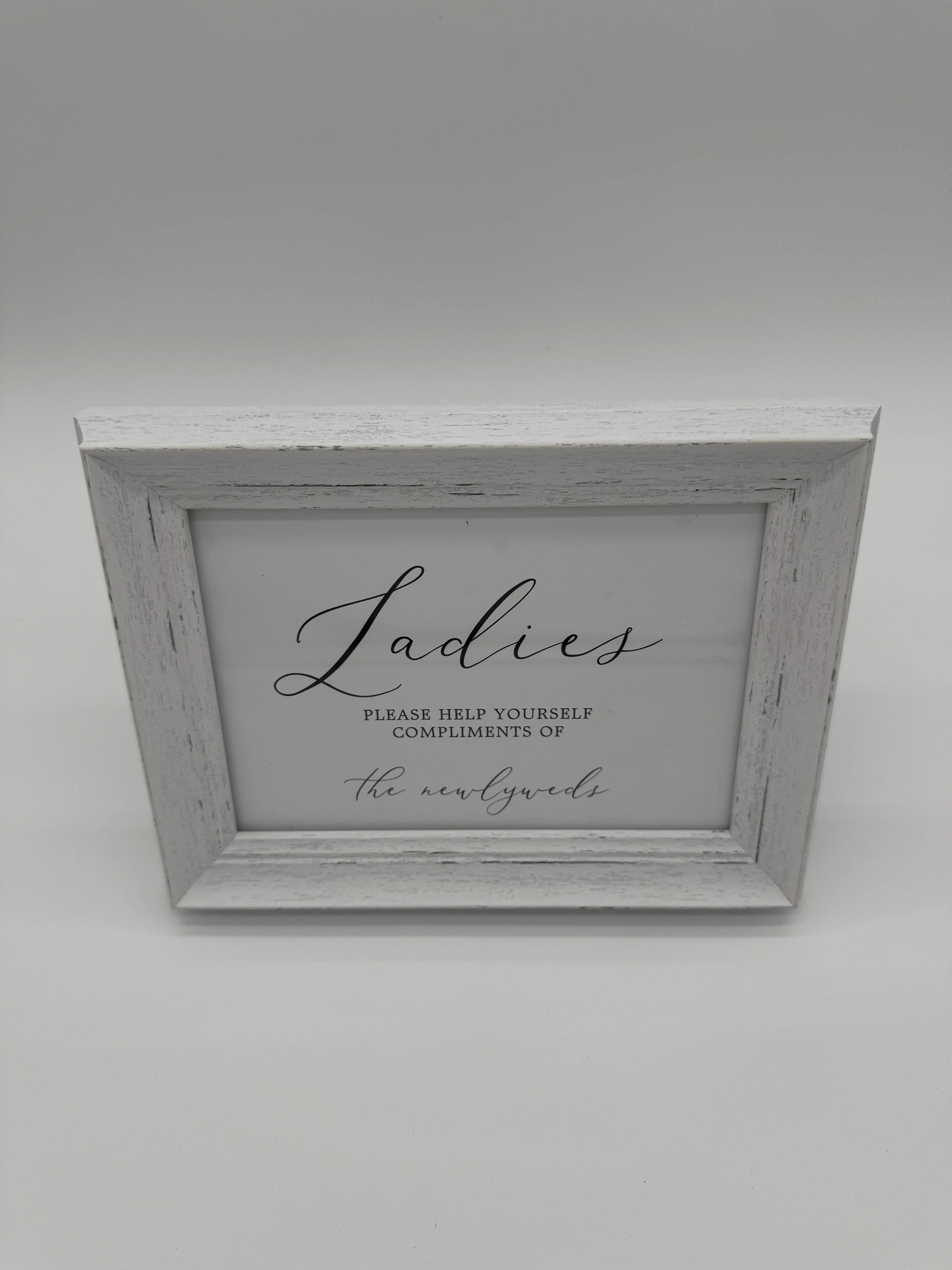 White Frame Ladies Sign