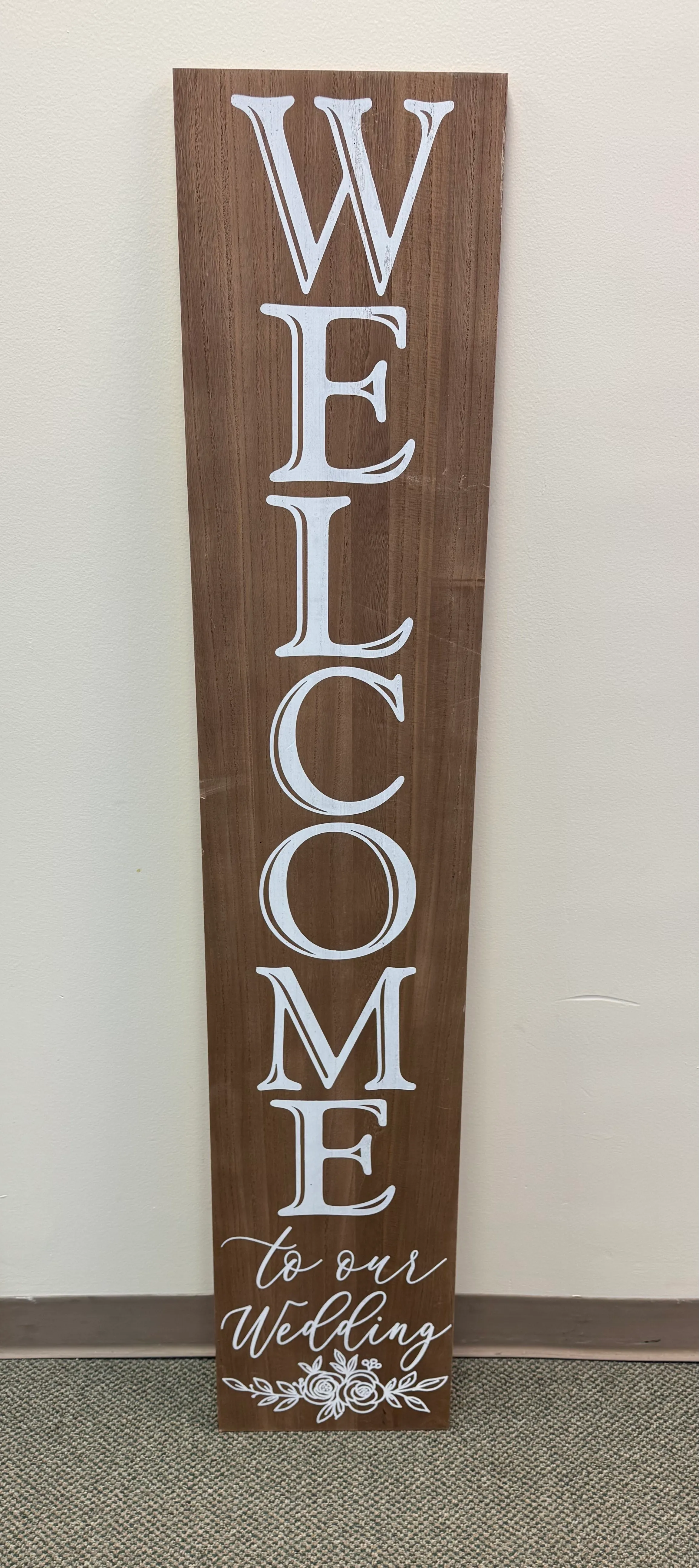 Wood Welcome to Our Wedding Sign 