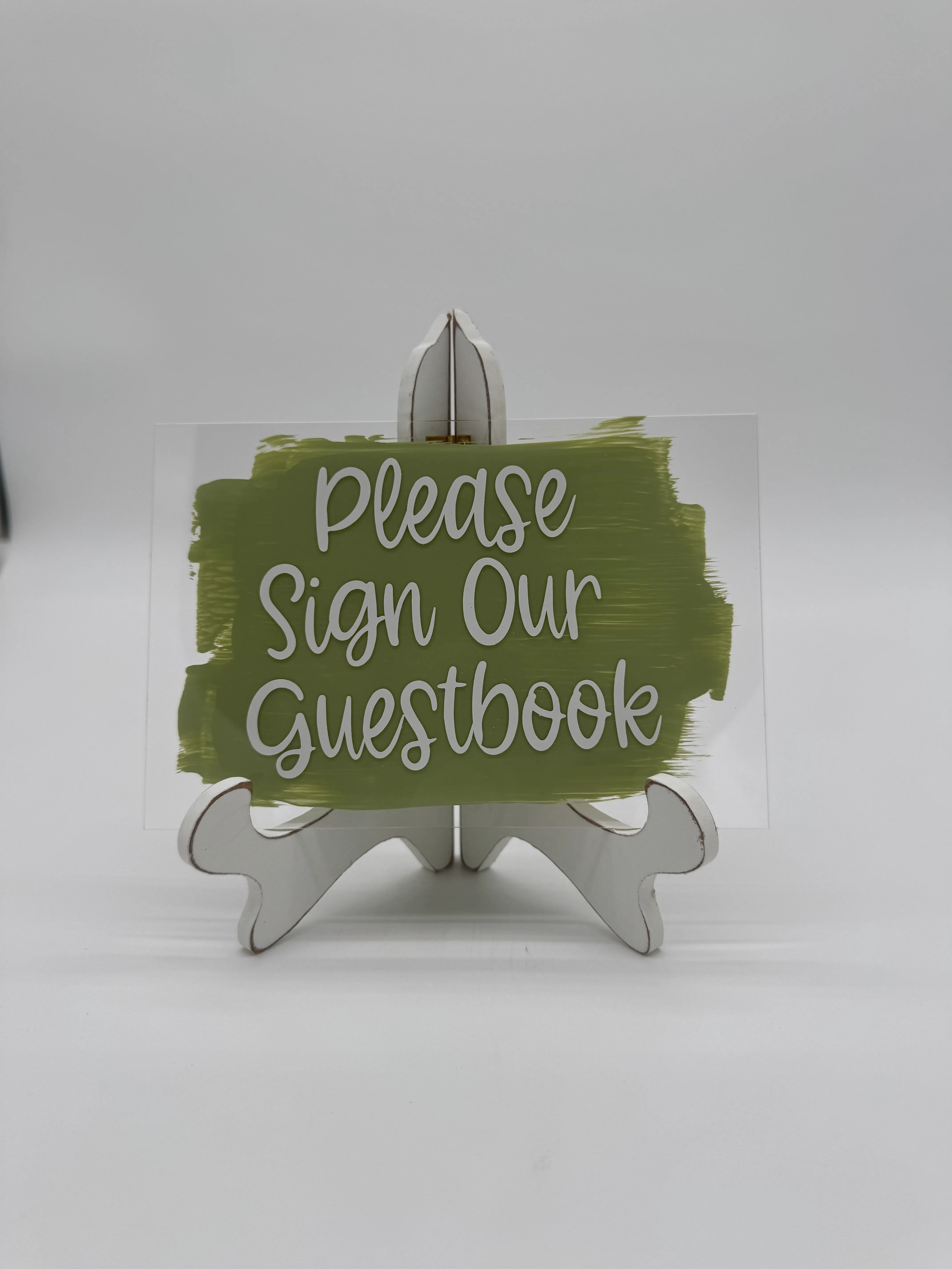 Green Sign Our Guestbook Sign